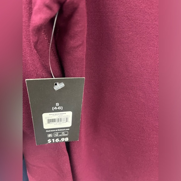 Athletic Works Women's French Terry Mock Neck Hoodie - Picture 5 of 5